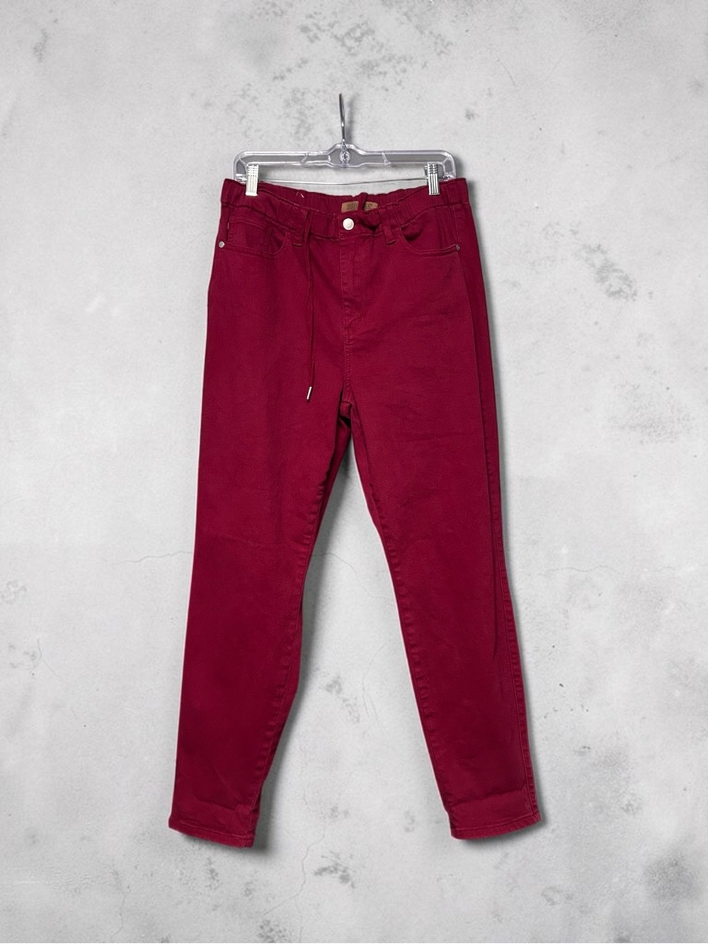 Judy Blue Wine Red Ankle Crop Jeans
